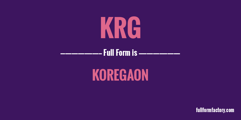 krg-full-form