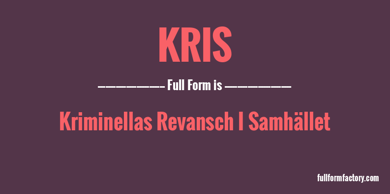kris-full-form