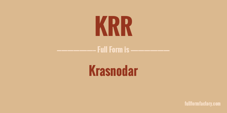 krr-full-form