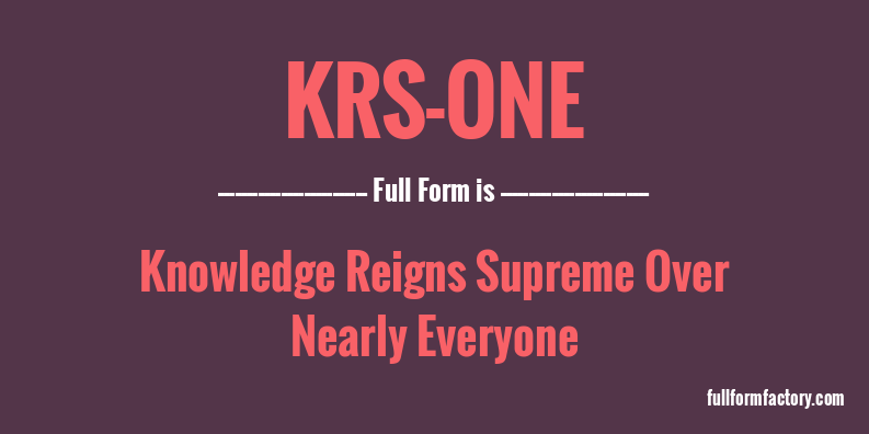 krs-one-full-form