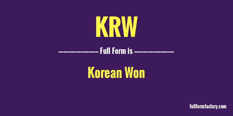 krw-full-form