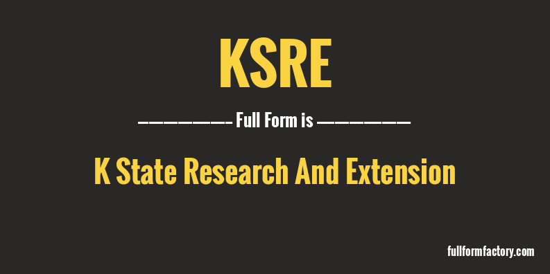 ksre-full-form