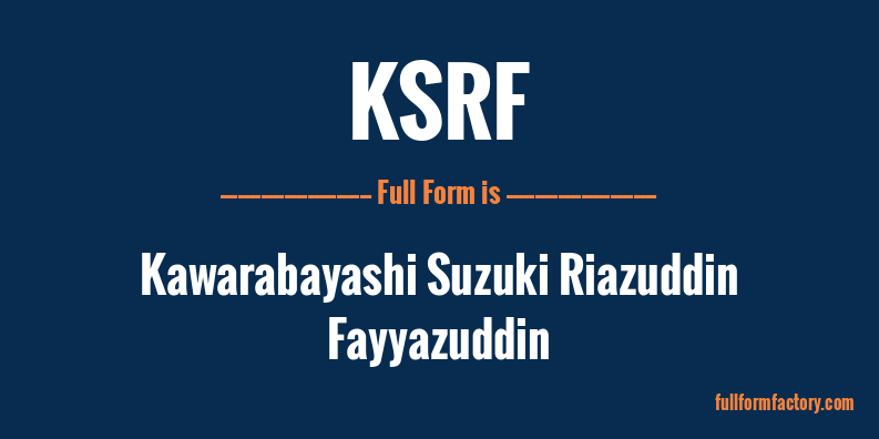 ksrf-full-form