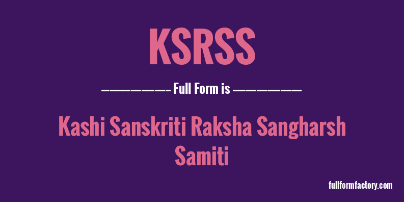 ksrss-full-form