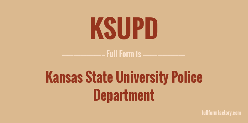 ksupd-full-form