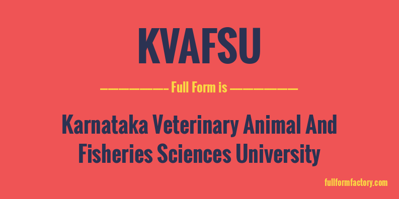 KVAFSU Abbreviation & Meaning - FullForm Factory