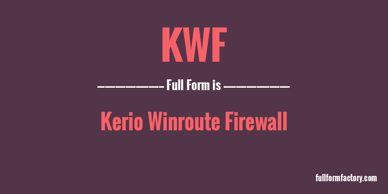 kwf-full-form