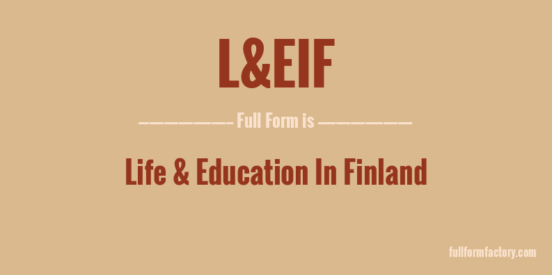 l&eif-full-form