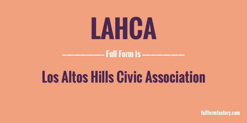 lahca-full-form