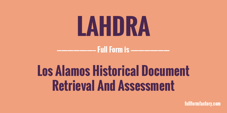 lahdra-full-form