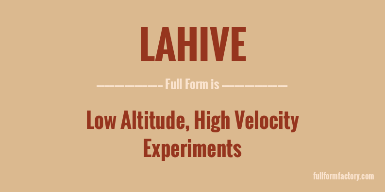 lahive-full-form