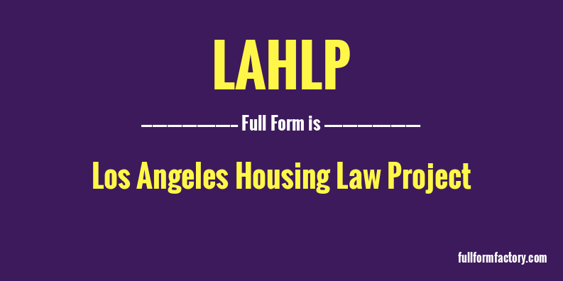 lahlp-full-form