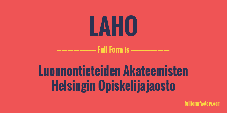laho-full-form