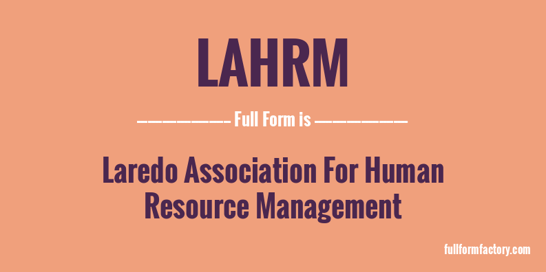 lahrm-full-form