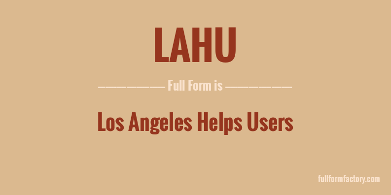 lahu-full-form