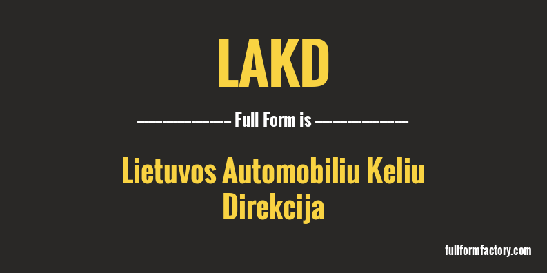 lakd-full-form
