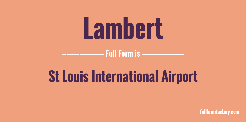 lambert-full-form