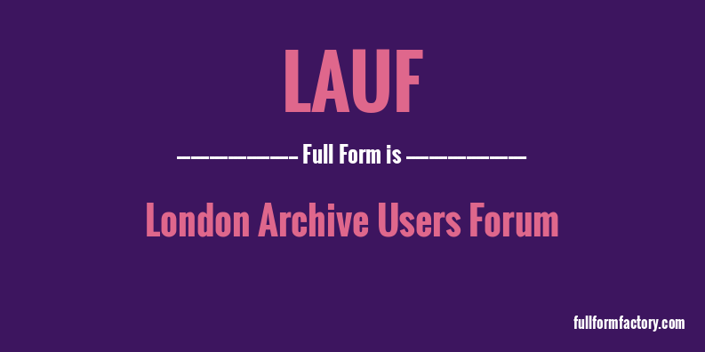 lauf-full-form