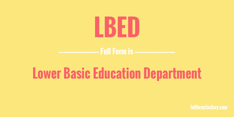 lbed-full-form
