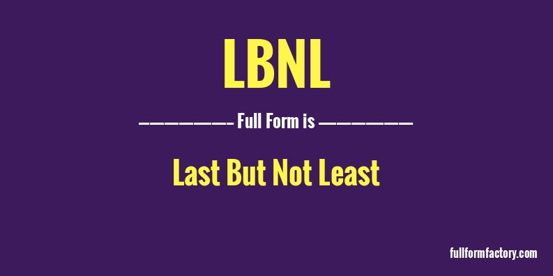 lbnl-full-form