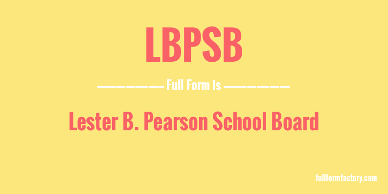 lbpsb-full-form