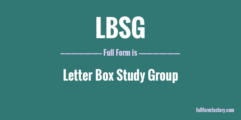 lbsg-full-form