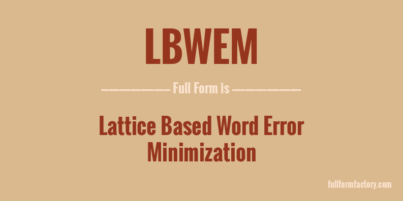 lbwem-full-form