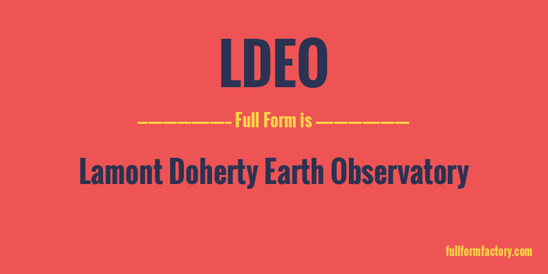 ldeo-full-form