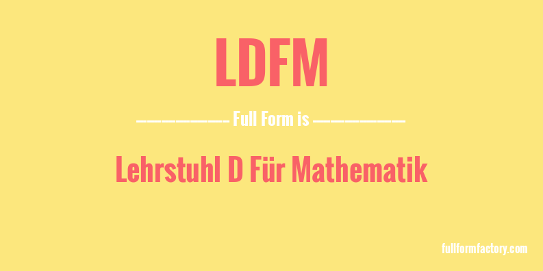 ldfm-full-form