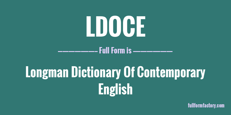 ldoce-full-form