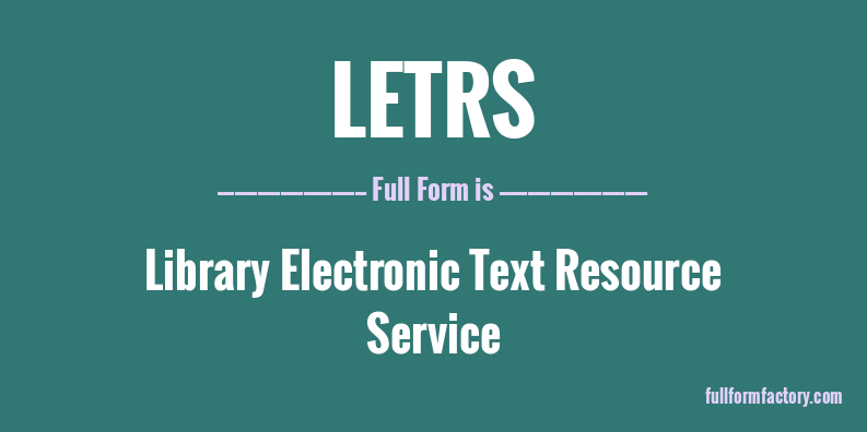 letrs-full-form