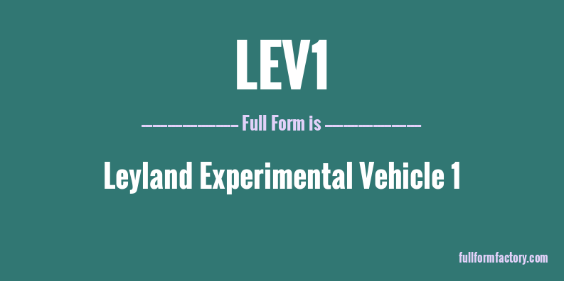 lev1-full-form