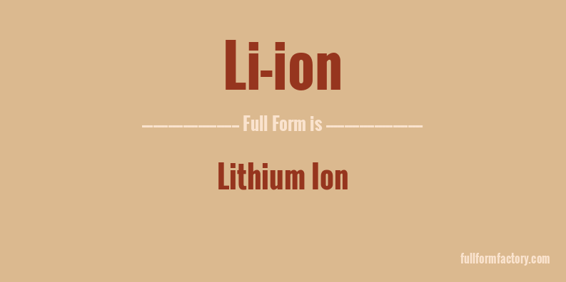 li-ion-full-form