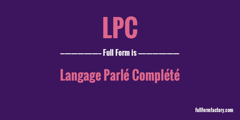 lpc-full-form