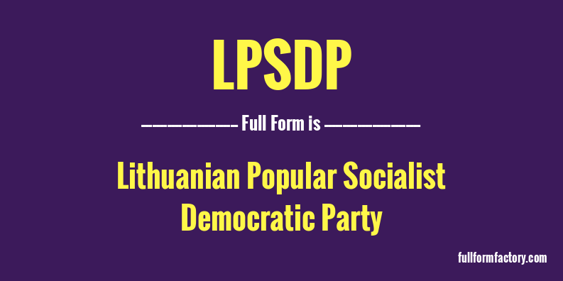 lpsdp-full-form