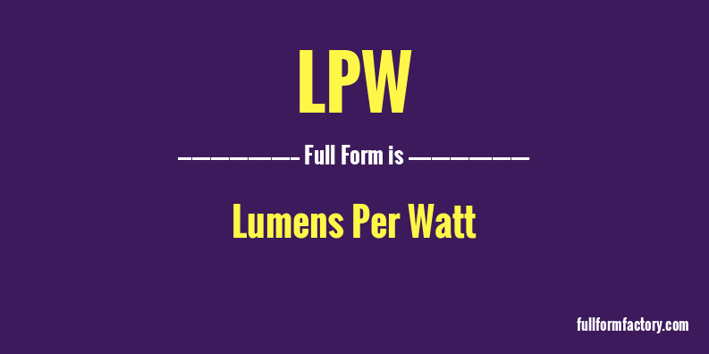 lpw-full-form