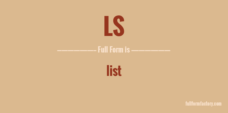 ls-full-form