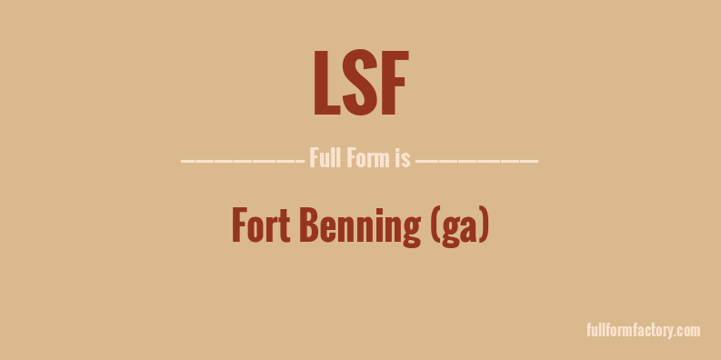 lsf-full-form