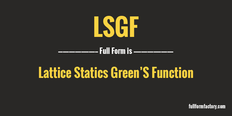 lsgf-full-form