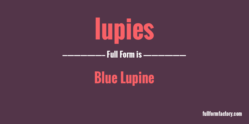 lupies-full-form