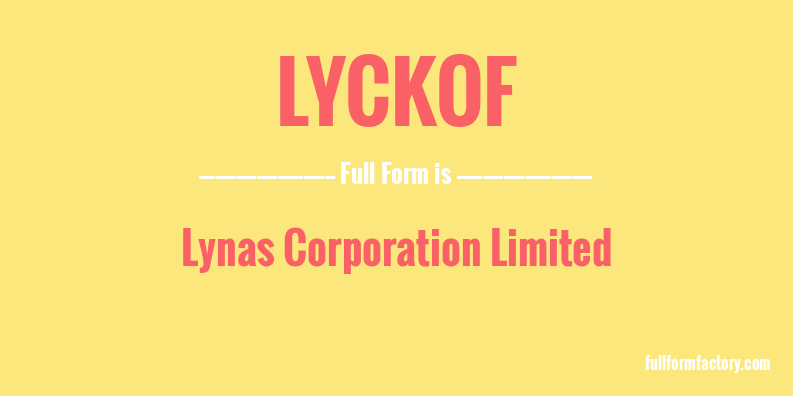 lyckof-full-form