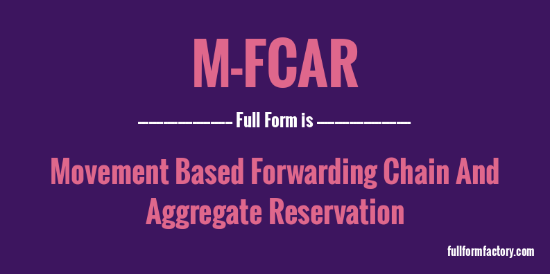 m-fcar-full-form