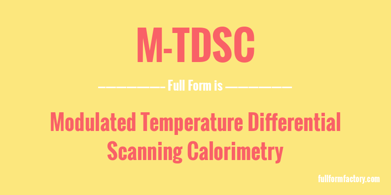 m-tdsc-full-form
