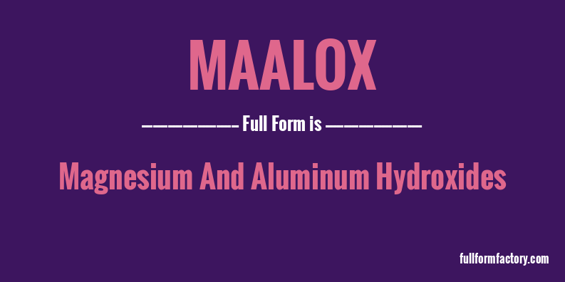 maalox-full-form