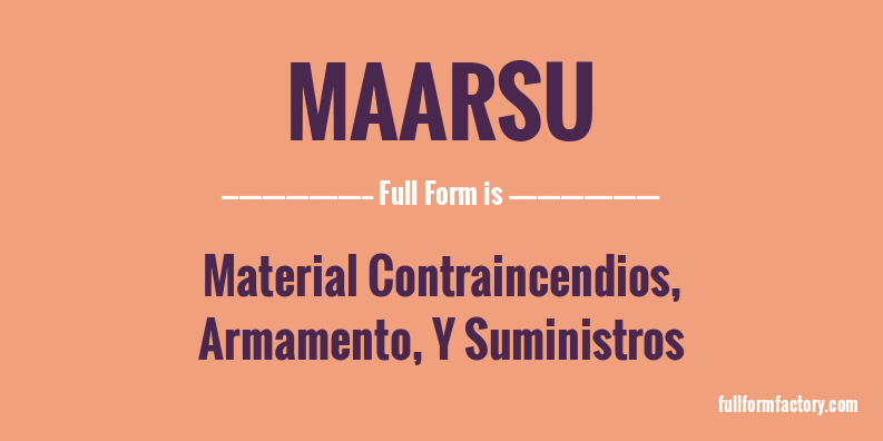 maarsu-full-form
