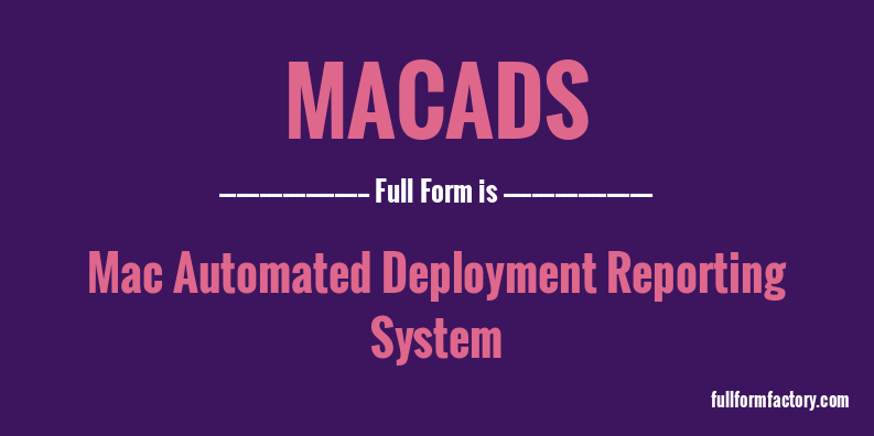 macads-full-form