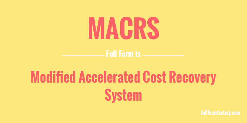 macrs-full-form
