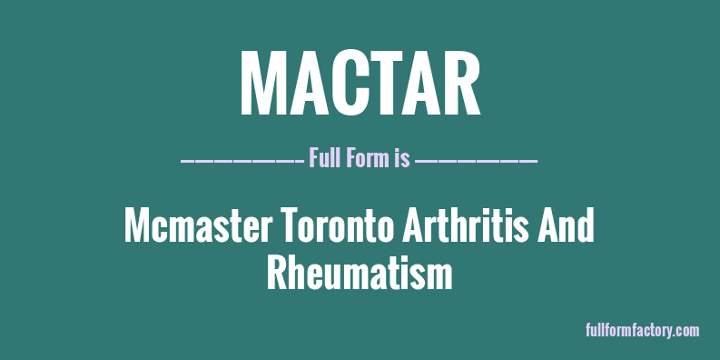 mactar-full-form
