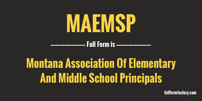 maemsp-full-form