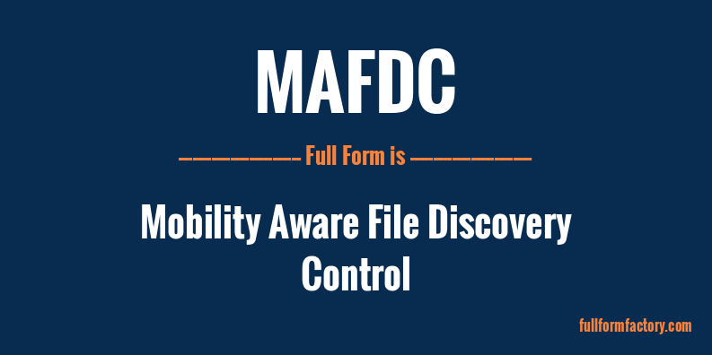 mafdc-full-form